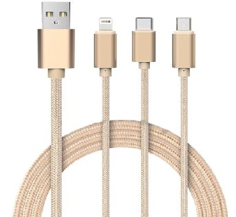 3 in 1 Multiple USB Charging Micro Cable